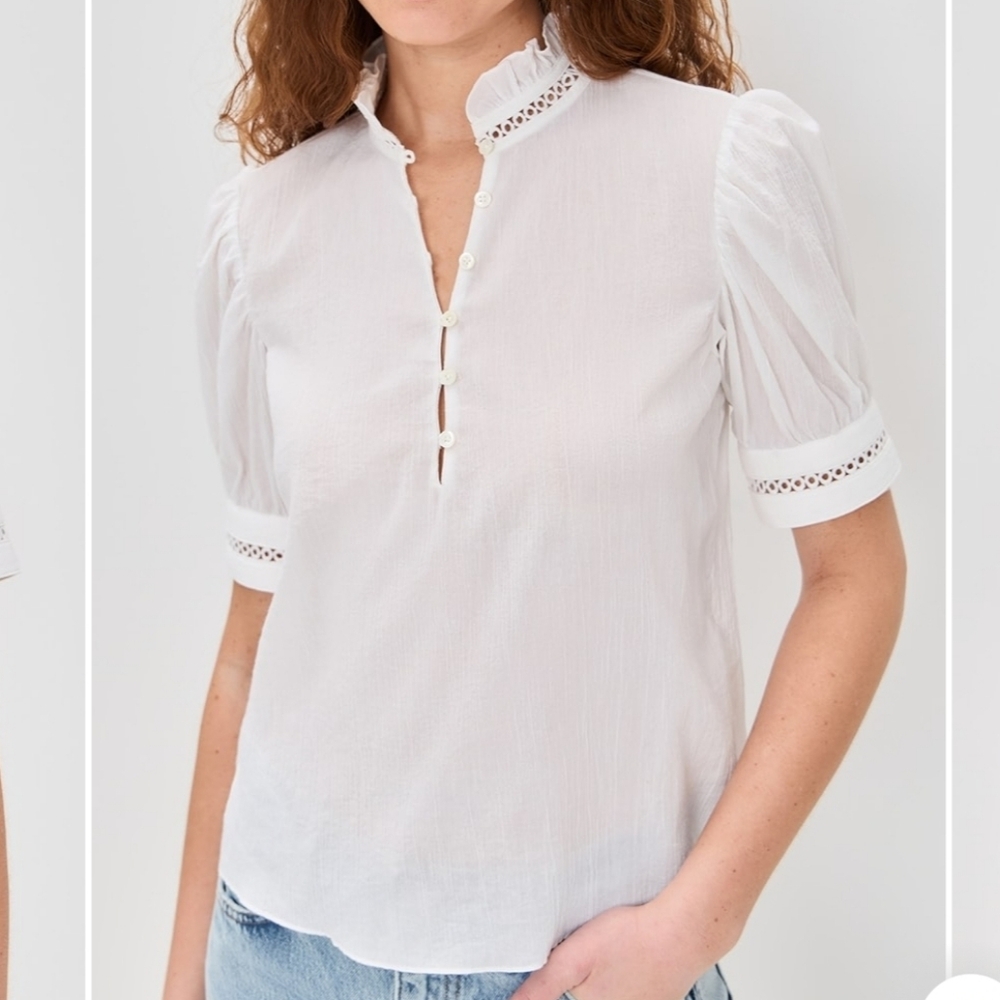 NWT Frame The Ruffle Collar Top